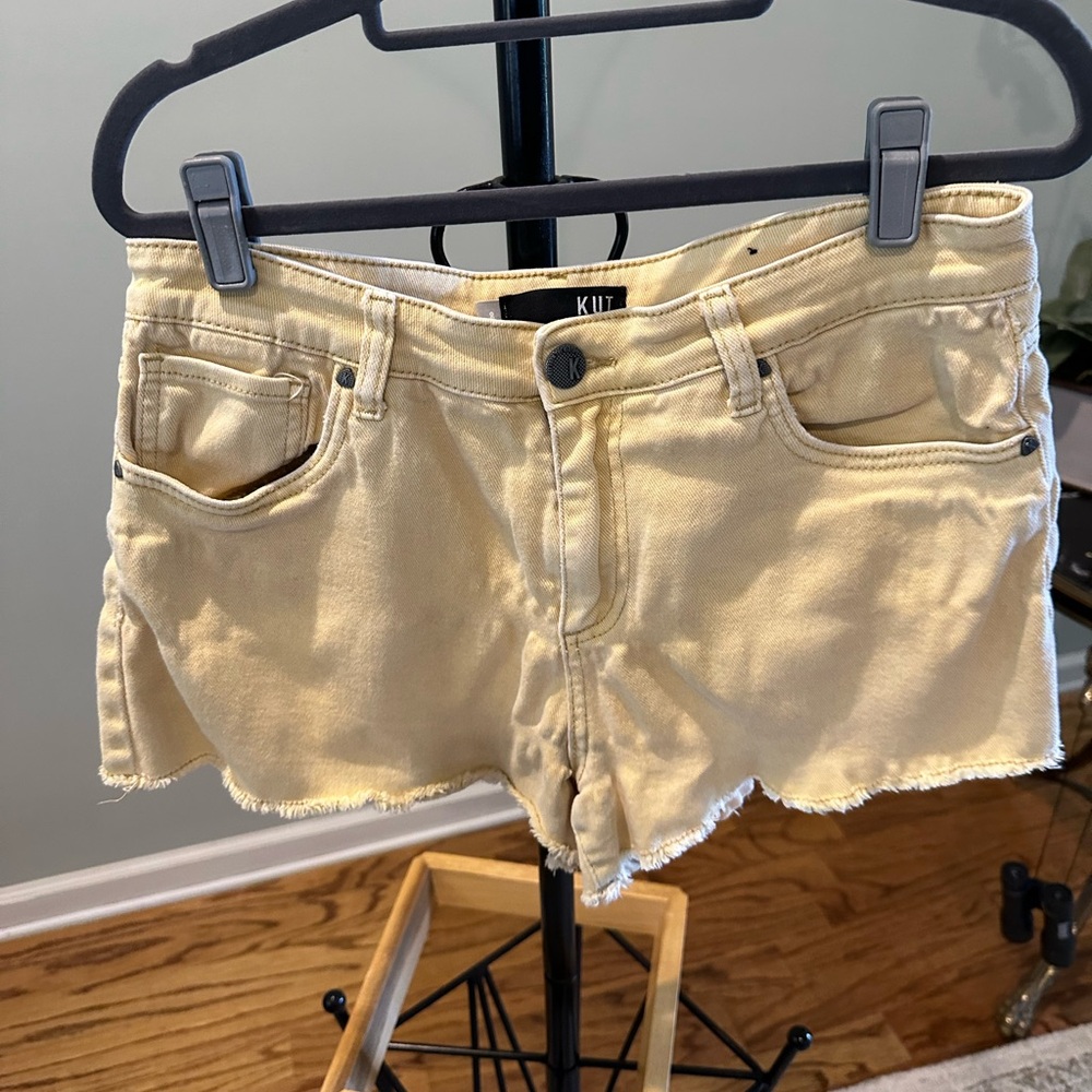 KUT from the Kloth Women's Light Yellow Denim Shorts